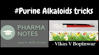 PURINE ALKALOIDS TRICKS  RRB PHARMACIST EXAM  GPAT  ESIC  PART29 [upl. by Morentz]