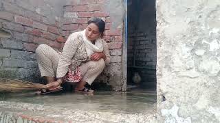 Washroom ki safai Ki  village Life In pakistan [upl. by Hakym]