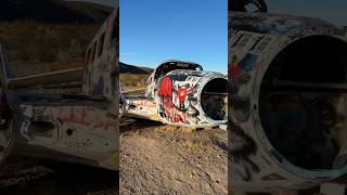 ABANDONED AIRPLANE WRECKAGE 🌵aviation aviationlovers plane aircraft urbex desert graffiti [upl. by Hizar534]