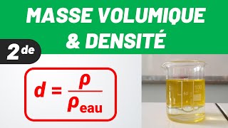 MASSE VOLUMIQUE amp DENSITÉ ✅ Exercice corrigé 💪 Seconde  Chimie [upl. by Ydarg]