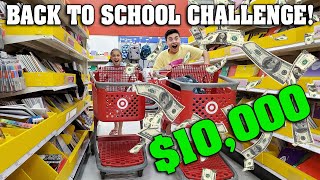 BACK TO SCHOOL SHOPPING CHALLENGE Price Is Right  Winner Gets 10000 [upl. by Naujak908]