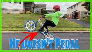 Kid Wheelies BMX Bike For Miles [upl. by Aitercal137]