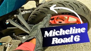 Michelin Road 6Best sticky motorcycle tirenewrider motovlog motorcycle tires [upl. by Sel]