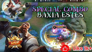 🔥SPECIAL COMBO  BAXIA  ESTES  AUTO RUSUH 🔥 mlbb mobilelegends baxiatank baxiahyper estes [upl. by Novhaj731]