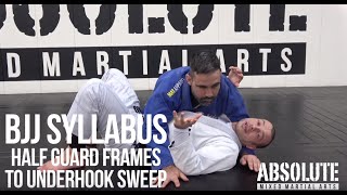 BJJ Intro 44  Side Control Escape to Half Guard sweep [upl. by Tnarg56]