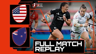 Womens Cup Final 🏆  USA v New Zealand  HSBC France Sevens Rugby [upl. by Eneryt661]