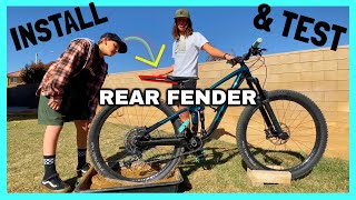 Rear MTB Mudguard Install and Test  Mountain Biking Fender [upl. by Penelopa]