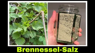 Brennesselsalz herstellen  Brennessel Kräutersalz  Selbstversorgung Gewürze [upl. by Mikaela]