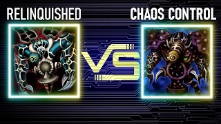 Relinquished vs Chaos control  4FUN  Goat Format  Dueling Book [upl. by Meekar74]