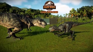 Scorpios Rex vs T Rex Epic Battle  Jurassic World Evolution 2 [upl. by Stuckey]