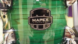 Mapex Armory Green Emerald Burst Fusion Drum set AR504S review [upl. by Jarlathus]