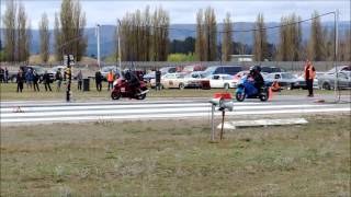 2001 ZX12R vs 2007 HAYABUSA 14 MILE [upl. by Llechtim]