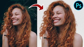 How to Hair Masking with REFINE HAIR Tool in Photoshop 2022 [upl. by Latini478]