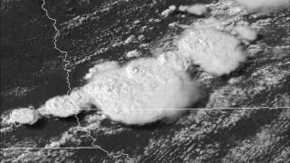 GOES16 OneMinute Imagery of Tornadic Cells in Iowa on June 28 2017 [upl. by Coffeng]