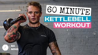 60 Minute FULL Body Kettlebell Workout  Kettlebell and Bodyweight Boot Camp [upl. by Longawa182]