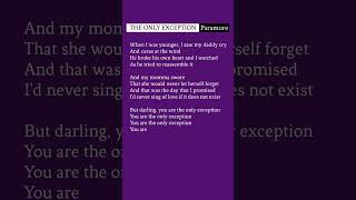 The Only Exception lyrics  Paramore [upl. by Ottinger]