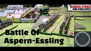 Day 1 – Battle of AspernEssling – Quickstrike AAR – 6mm Napoleonic’s Miniature Tabletop Wargame [upl. by Ailedroc]