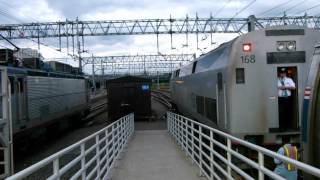 Amtrak Train 148 changes engines in New Haven [upl. by Malloch440]