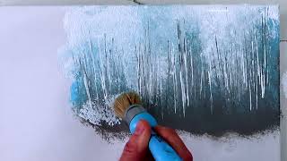 Lost in the FrostKissed Wonderland Acrylic Landscape Painting Demo [upl. by Gladi]