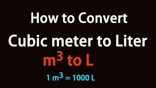 How to Convert Cubic meter to Liter [upl. by Daffodil]