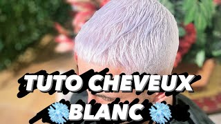 TUTO AVOIR LES CHEVEUX BLANC  GRIS   By AbdoulBarber [upl. by Esinej]