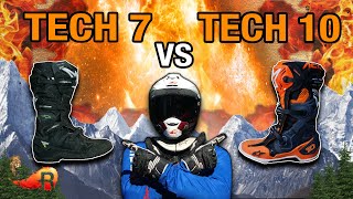 Alpinestars TECH 7 vs Alpinestars TECH 10   Motocross Enduro Adventure Boot [upl. by Treulich]