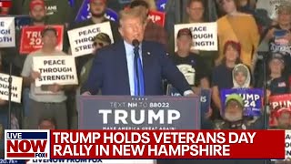 Trump holds Veterans Day rally in New Hampshire  LiveNOW from FOX [upl. by Zabrine]