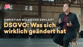 DSGVO – Datenschutzänderungen von Christian Solmecke erklärt [upl. by Shewmaker298]