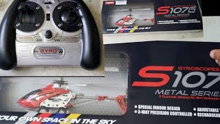 S107G METAL SERIES  3 Channels Infrared RC Mini Helicopter  GYROSCOPES SYSTEM [upl. by Alletnahs]