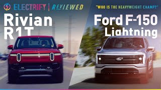 Rivian R1T vs Ford F150 Lightning Review The Best Electric Pickup Trucks Compared [upl. by Eelibuj]