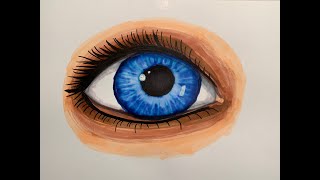 How to Draw an Eye with Alcohol Ink Markers [upl. by Nannaihr]