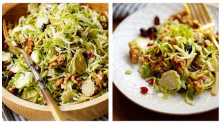 Shaved Brussels Sprouts Salad with Mustard Vinaigrette [upl. by Liliane]