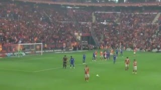 Wesley Sneijder Frikik Tribün Çekimi Galatasaray Karabükspor 42 Wesley Sneijder Freekick [upl. by Olumor793]