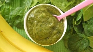 How to Make Baby Food Banana Spinach Puree For Babies  Weelicious [upl. by Coulter227]