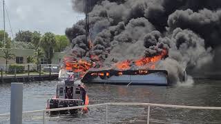 boat fire in dania beach florida part 5 [upl. by Gader203]