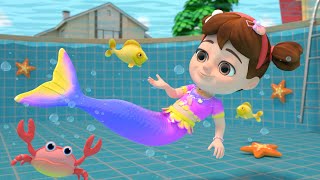 Little Mermaid Song  Swimming and more Sing Along Kids Songs [upl. by Aisak317]