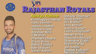 IPL Auction 2019 Full Squad of all Teams [upl. by Zosima47]