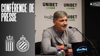 La conférence de presse avant Sporting de Charleroi  Club de Bruges [upl. by Godric]