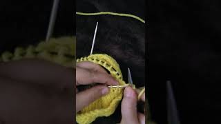 Decreasing using 2 circular knitting needles and how to close the top of a hat [upl. by Sherline]