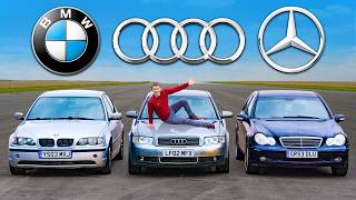 BMW v Mercedes v Audi £1000 DRAG RACE [upl. by Connors]