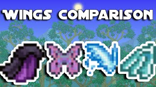 Terraria 14 all Wings Guide from Start to Finish  Wings Tier List amp Comparison [upl. by Allenotna]