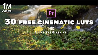 30 FREE Cinematic Luts  Color Grading  How to apply Luts in Adobe Premiere Pro [upl. by Eycal]