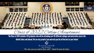 Salesianum Class of 2022 College Acceptances [upl. by Horgan]