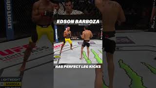 Edson Barbozas Leg Kicks Are PERFECT ufc mma [upl. by Lokcin]