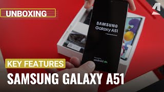 Samsung Galaxy A51 unboxing and key features [upl. by Bertilla862]