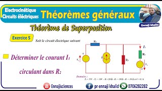 Théorème de Superposition Exercice 5 [upl. by Nairdad982]