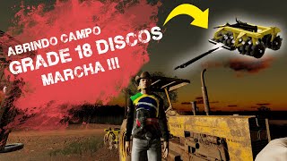 Abrindo campo com grade 18 discos  Série Fazenda do Interior Epi 03farmingsimulator2022 [upl. by Emmanuel81]