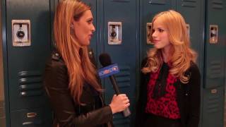 Halston Sage On Set quotHow to Rockquot Interview [upl. by Echo]