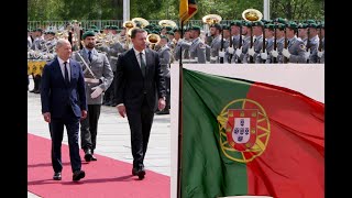 Militärische Ehren  Portugals Ministerpräsident  Ehrenkompanie [upl. by Lleze949]