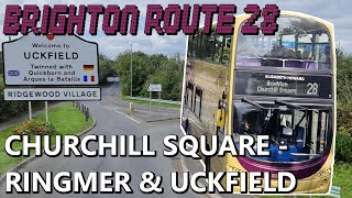 Brighton Bus Route 28 Churchill Square  Lewes  Ringmer  Uckfield [upl. by Brocky838]